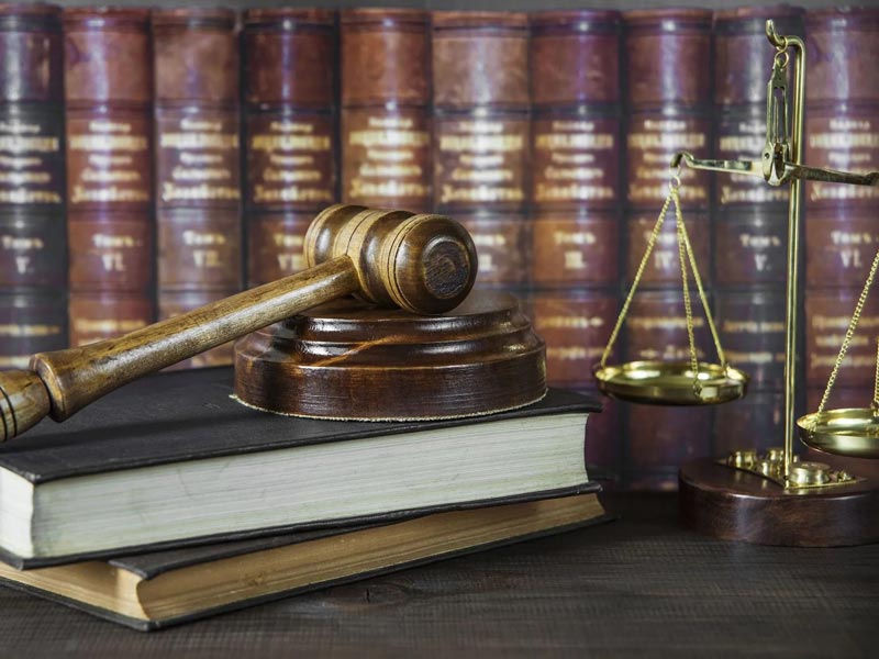 scales of justice and legal gavel