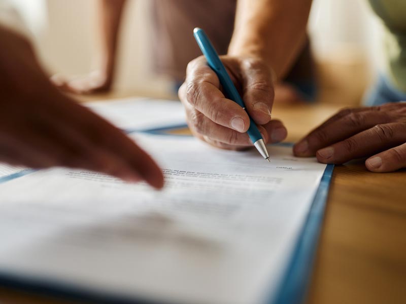 signing legal documents